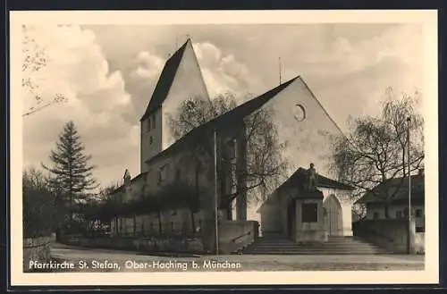 AK Ober-Haching b. München, Pfarrkirche St. Stefan