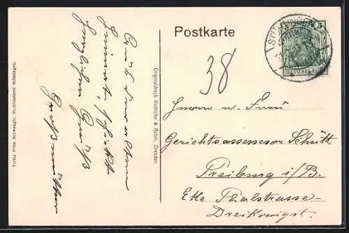 AK Stühlingen, Marktplatz mit Rathaus