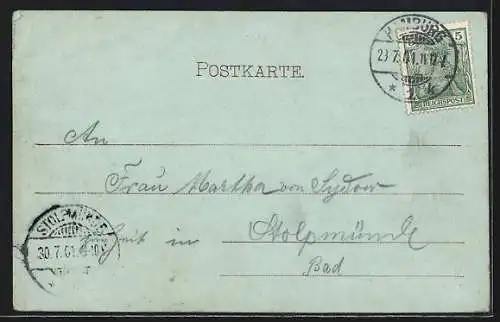 Mondschein-AK Aumühle / Sachsenwald, Partie mit Gasthaus am Wasser