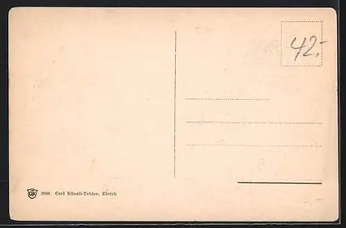 AK Uerikon, Gasthaus Windegg, Teilansicht mit Bahnhof, Moritzli und Schiffwerft