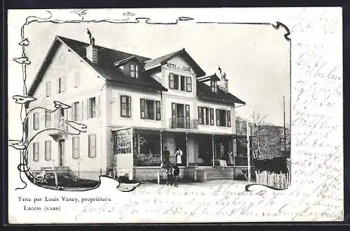 AK Lucens, Hotel de la Gare, tenu par Louis Vaney