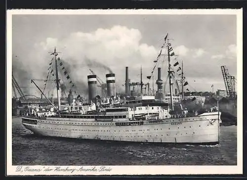 AK Passagierschiff Oceana der Hamburg-Amerika Linie beim Auslaufen