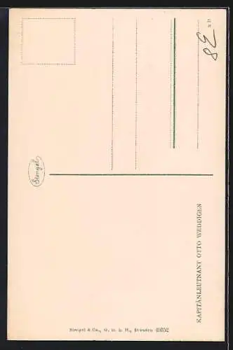 AK Kapitänleutnant U-Boot Otto Weddigen, Portrait in Uniform mit Mantel