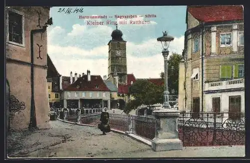 AK Hermannstadt, Kleiner Ring mit Ratthurm