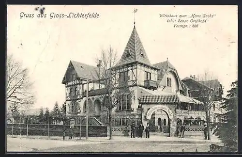 AK Berlin-Gross-Lichterfelde, Gasthaus zum Hans Sachs, Inh. Benno Grosskopf