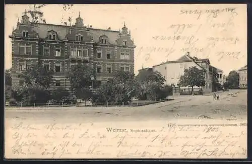 AK Weimar / Thüringen, Blick auf das Sophienhaus