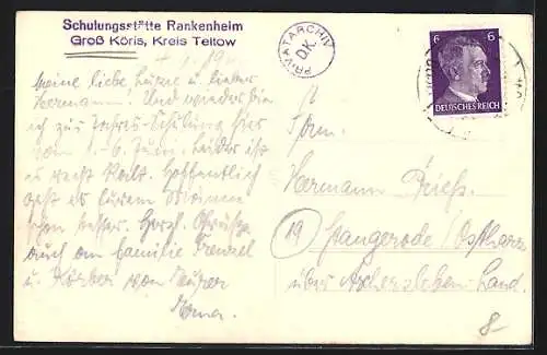 AK Gross Köris /Teltow, Schulungsstätte Rankenheim