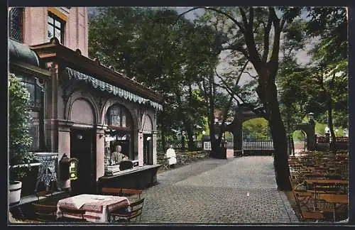 AK Berlin-Kreuzberg, Restaurant von F. Happoldt in der Hasenheide 32-38