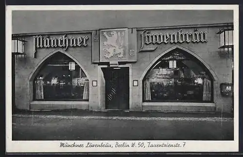 AK Berlin-Charlottenburg, Münchner Löwenbräu, Inh. H. Soika, Tauentzienstrasse 7