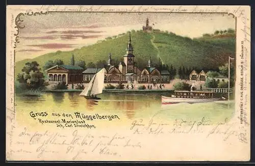 Lithographie Berlin-Köpenick, Restaurant Marienlust