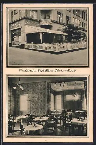 AK Berlin-Wilmersdorf, Conditorei u. Café Lisan, Kaiserallee 30, Ecke Güntzelstrasse