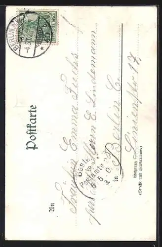 AK Berlin-Moabit, Restaurant der Act. Br. Ges. Friedrichsshöhe, Turmstrasse 25-26, Fritz Schüler