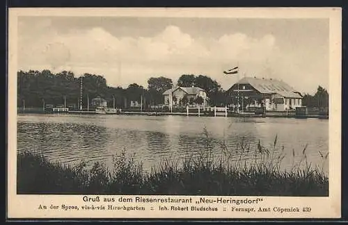 AK Berlin-Köpenick, Riesenrestaurant Neu-Heringsdorf an der Spree