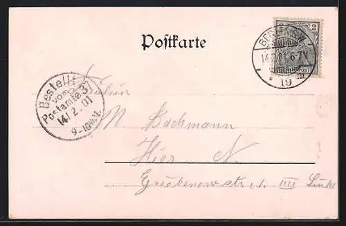 Passepartout-AK Berlin, Restaurant Arminhallen Gebr. Mielitz, Kommandantenstrasse 20, Garten- und Innenansichten