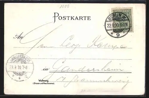 Lithographie Berlin, Gasthaus Zum Klaussner, Krausenstrasse 64