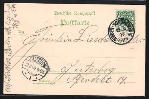 Lithographie Berlin-Niederschöneweide, Gasthaus Loreley, Bootshäuser