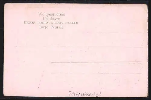AK Erfurt, Festpostkarte zum 100. Jubiläum der Zugehörigkeit zum Staat Preussen 1902, Wappen und Kaiser Wilhelm II.