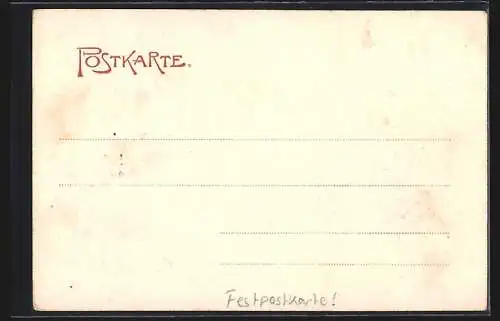 AK Erfurt, Einzug der preussischen Truppen durch das Kämpfertor 1802, Kaiser Wilhelm II. im Portrait