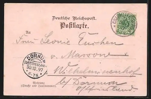 Lithographie Charlottenburg, Restaurant am Knie, Berliner- und Bismarckstrasse, Inh. Hermann Brückner