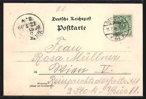 Lithographie Berlin, Linden-Restaurant, Unter den Linden 17-18