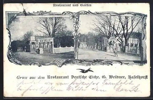 AK Berlin-Haselhorst, Restaurant Deutsche Eiche, Bes. H. Weidner