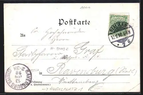 AK Berlin, Restaurant Academische Bierhalle, Theodor Müller, Hegelplatz 1