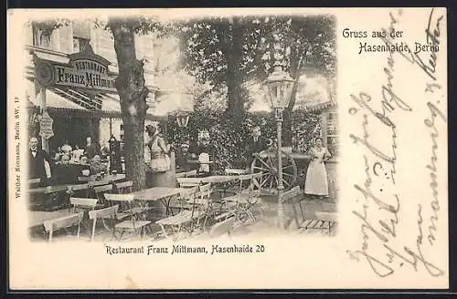 AK Berlin, Restaurant Franz Mittmann, Hasenhaide 20