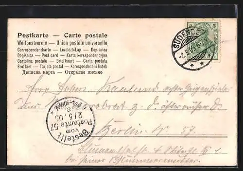 AK Berlin-Lankwitz, Restaurant zur grünen Linde, Wilhelm Röseler, Hauptstrasse 5