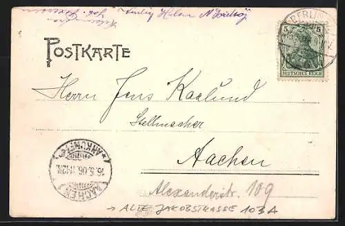 AK Berlin, Restaurant von Alfred Martin, Alte Jakobstrasse 103a