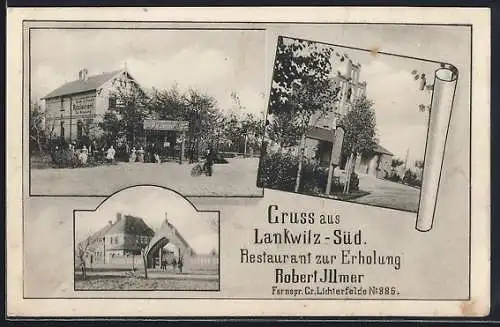 AK Berlin-Lankwitz, Restaurant zur Erholung, Bes. Robert Illmer