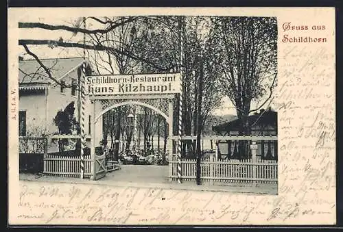 AK Berlin-Grunewald, Restaurant Schildhorn Hans Rilzhaupl