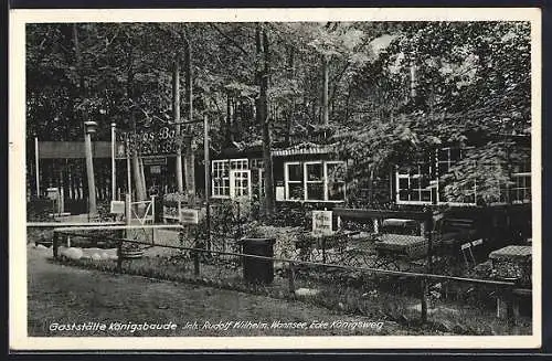 AK Berlin-Wannsee, Gasthaus Königsbaude, Ecke Königsweg