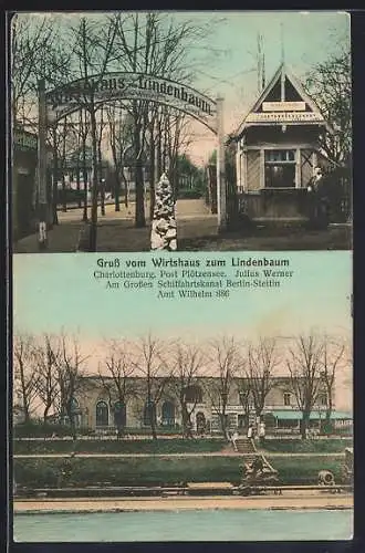 AK Berlin-Charlottenburg, Gasthaus zum Lindenbaum, Bes. Julius Werner