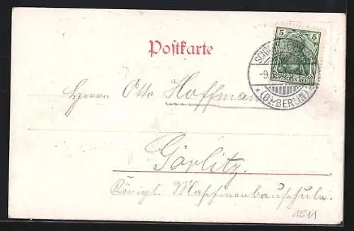 AK Schmargendorf, Restaurant zum Schützenhaus v. Gustav Förste mit Gartenwirtschaft