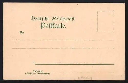 Lithographie Rixdorf, Vogelreuter`s Restaurant mit Gesellschafts-Garten, Inh. H. Babenschneider