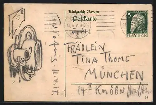 Künstler-AK Handgemalt sign. Carl O. Arends: Kapelle zwischen Bäumen halb verborgen, Blick auf See und Gebirge