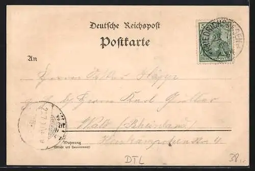 Lithographie Berlin-Köpenick, Restaurant Rübezahl, Inh. Gustav Müller