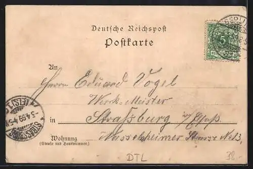 Lithographie Berlin-Niederschönhausen, Restaurant Schloss Schönhausen, Saal bei Donath, Baumschule