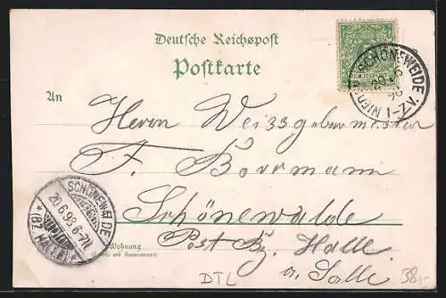 Lithographie Johannisthal, Restaurant von Wilhelm Lenze