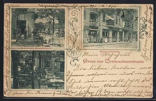 AK Berlin-Prenzlauer Berg, Gasthaus Friedrichshof in der Werneucherstrasse, jetzt Margarete-Sommer-Strasse