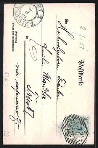 AK Marburg, Deutsches Studentenheim, Germane mit Kind