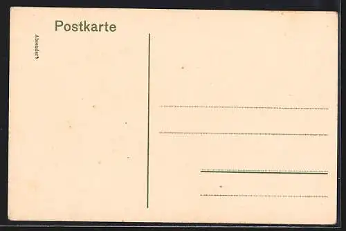 AK München, Universität mit Strassenbahn