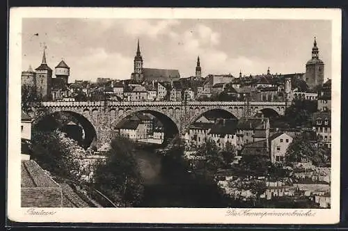 AK Bautzen, die Kronprinzenbrücke