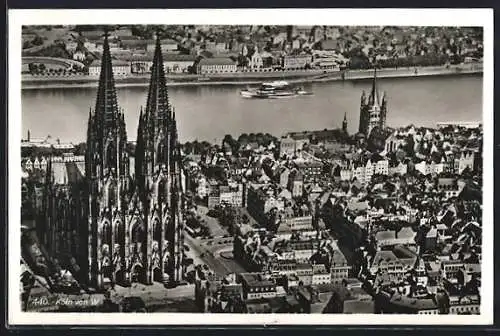 AK Köln, Dom, St. Martin und Altstadt von W.