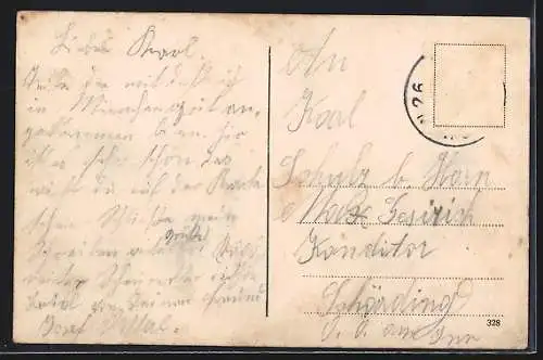 AK München, Teilansicht mit Rathaus aus der Vogelschau