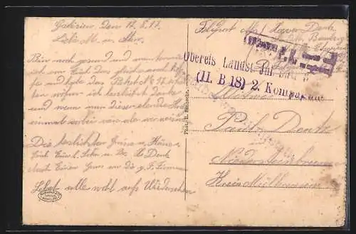 AK Abgeschossenes französisches Flugzeug und deutsche Soldaten, Strassenszene in Galizien