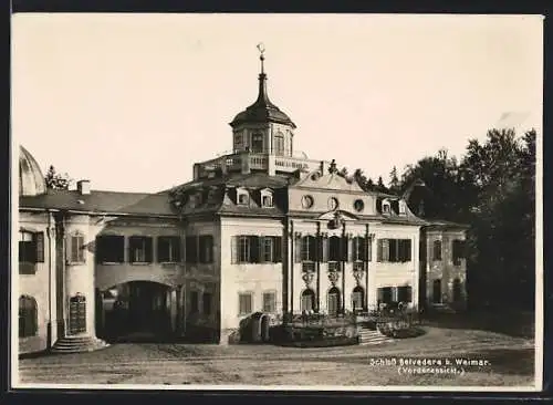 AK Weimar / Thüringen, Schloss Belvedere, Vorderansicht