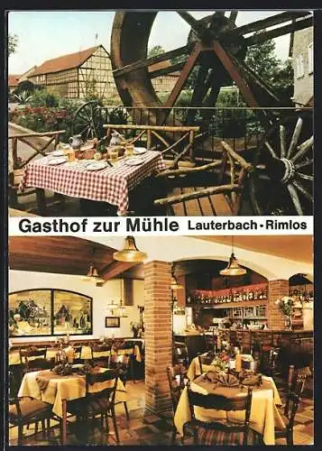 AK Lauterbach / Hessen, Gasthof zur Mühle, Innenansicht