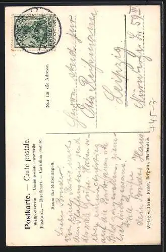 AK Pfaffenstein /Sächs. Schweiz, Besteigung der Barbarine 1906, Bergsteigen