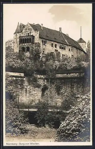 AK Nürnberg, Burg von Westen